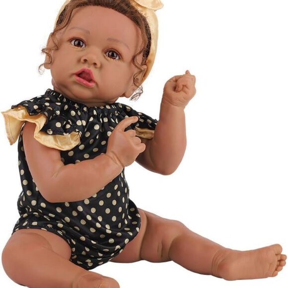 Lifelike Reborn Baby Dolls with Soft Body African American Realistic Girl Doll - Picture 2 of 3